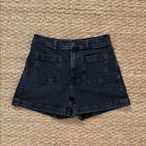 Madewell High-Waist Black Denim Women’s Shorts size 28